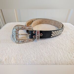Ariat Western Belt with Ornate Buckle And Crosses